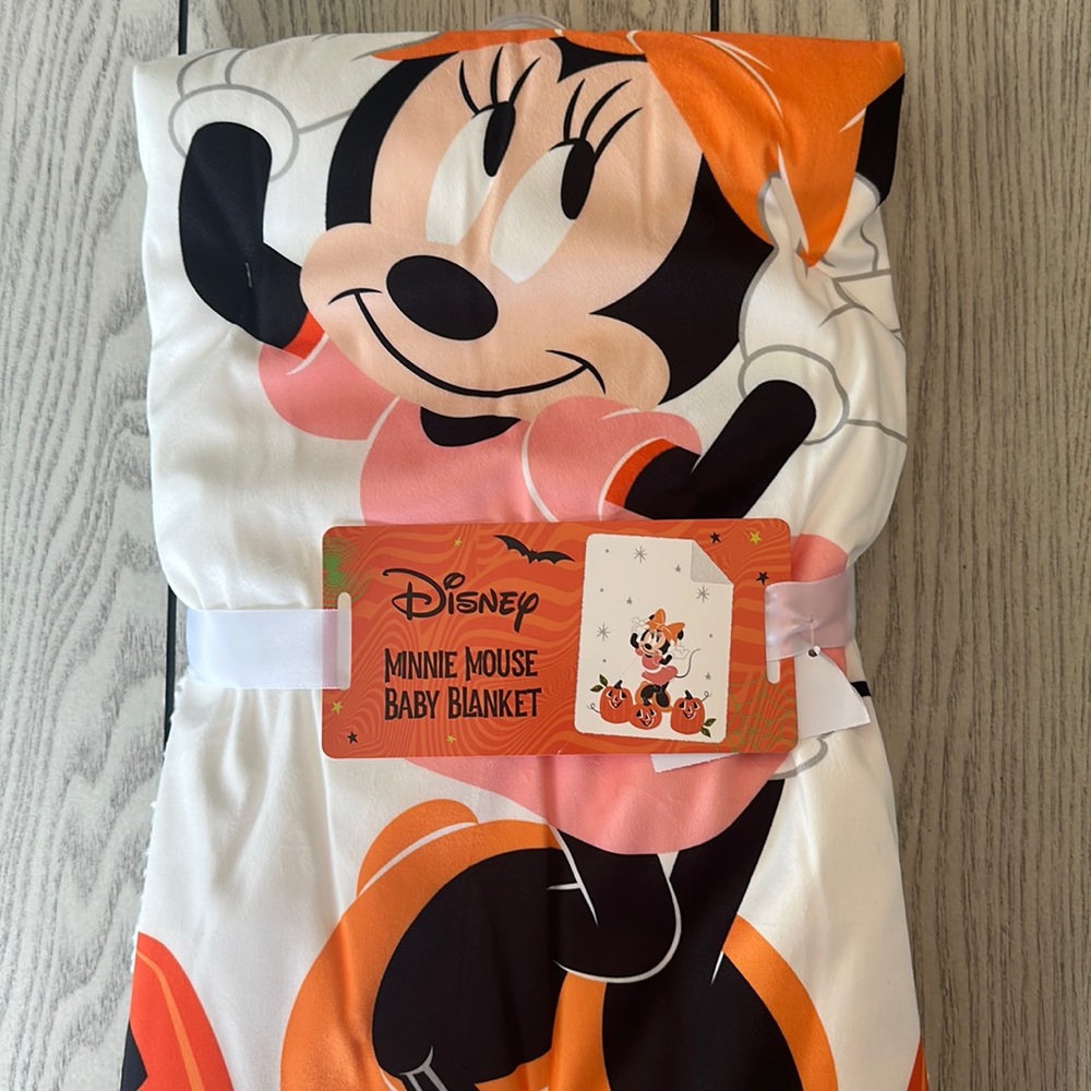 Disney Minnie Mouse and pumpkins Baby Blanket